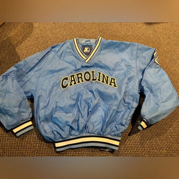 Carolina Tar Heels starter pullover jacket sweater. Vintage style. Lined.